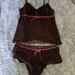 Matching two piece babydoll